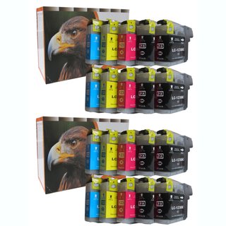 D&C / DC 20 Multi-Pack XL Druckerpatronen komp. zu Brother LC123 XL Version  mit V3 - Chip &middot;  Brother MFC j 245 470 650 870 4410 4510 4610 4710 6520 6720 6920 / Brother DCP j 132 132WG1 152 552 752 4110