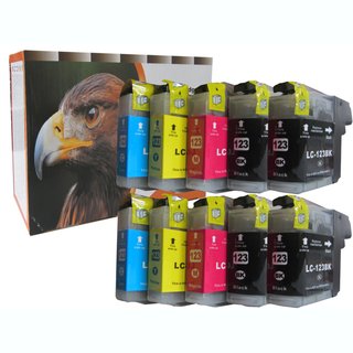 D&C / DC 10 Multi-Pack XL Druckerpatronen komp. zu Brother LC123 XL Version  mit V3 - Chip &middot;  Brother MFC j 245 470 650 870 4410 4510 4610 4710 6520 6720 6920 / Brother DCP j 132 132WG1 152 552 752 4110