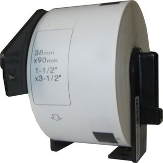 Ersatz f&uuml;r Brother DK-11208 - wei&szlig; - Ediketten 38 mm x 90 mm (400 Blatt)