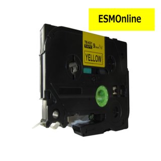 Ersatz f&uuml;r Brother TZE-621 schwarz auf gelb 9mm