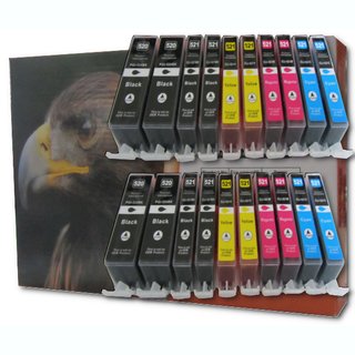 D&C / DC 20 Multi-Pack komp. Druckerpatronen zu Canon PGI-520/ CLI-521 Canon Pixma IP 3600 4600 4700 Canon Pixma MP 540 540x 550 560 620 620B 630 640 980 990 Canon Pixma MX 860 870 mit Chip und F&uuml;llstandsanzeige