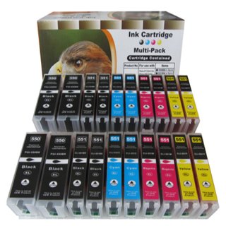 20 DC / D&C Multipack XL komp. zu Canon Pixma MG 5400 5450 5450s 5550 5600 5650 6300 6350 6450 6650 7150 7550 / Canon Pixma IP7250 ip8750 / Canon Pixma MX 725 925 / Canon Pixma ix 6850