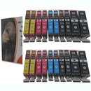 D&C / DC Multi-Pack 20 komp. zu Canon PGI-525/CLI-526...