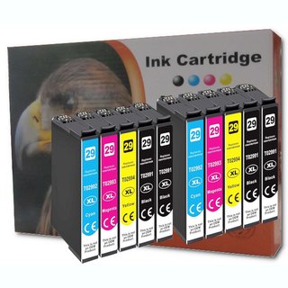 D&C Multi-Box 10 komp.XL Druckerpatronen Ersatz f&uuml;r Epson Expression Home XP-235 XP-245 XP-247 XP-255 XP-257 XP-332 XP-335 XP-342 XP-345 XP-352 XP-355 XP-432 XP-435 XP-442 XP-445 XP-452 XP-455