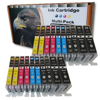 DC / D&C 20 Multipack XL Version  komp. zu Canon PGI-570 CLI-571 XL Canon MG 5750 5751 5752 5753 6850 6851 6852 6853 7750 7751 7752 7753 Canon TS 5050 5051 5053 5055 6050 6051 6052 8050 8051 8052 8053 9050 9051 mit Chip