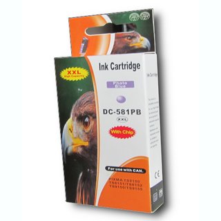 DC / D&C komp. Druckerpatrone zu Canon CLI-581PB XXL photocyan h&ouml;chste F&uuml;llmenge Canon Pixma TS 8150 8151 8152 8250 8251 8252 8350 8351 8352 9150 9155 Staffelpreis