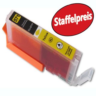 DC / D&C komp. zu Canon CLI-571Y XL ( Staffelpreise )  Canon Pixma MG5750 MG5751 MG5752 MG5753 MG6850 MG6851 MG6852 MG6853 MG7750 MG7751 MG7752 MG7753 Canon Pixma TS 5050 5051 5053 5055 6050 6051 6052 8050 8051 8052 8053 9050 9055 mit Chip und F&uuml;llstandsa
