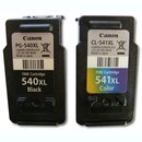2 XL Druckerpatronen Canon PG-540XL CL-541XL f&uuml;r...