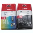 2 XL Druckerpatronen Canon PG-540XL CL-541XL f&uuml;r...