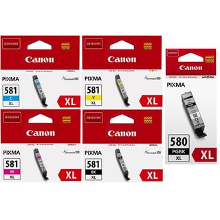 Original Canon 5 XL Patronen f&uuml;r Canon PGI-580 CLI-581 Modelle