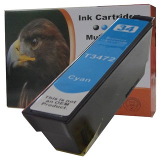 D&C komp. Druckerpatrone f&uuml;r Epson 34XL blau Epson WorkForce Pro WF-3720DWF WF-3725DWF