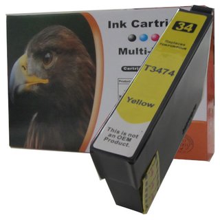 D&C komp. Druckerpatrone f&uuml;r Epson 34XL gelb Epson WorkForce Pro WF-3720DWF WF-3725DWF