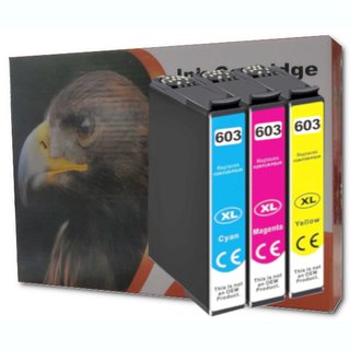 D&C 6 Druckerpatronen komp. f&uuml;r Epson 603XL ( cyan magenta yellow ) Epson XP 2100 2105 2150 2155 3100 3105 3150 3155 4100 4105 4150 4155 Epson WF 2810 2820 2830 2835 2840 2845 2870 2850