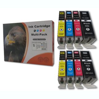 D&C 8 XXL Druckerpatronen komp. zu Canon Pixma TS 705 6150 6151 6250 6251 6350 6351 6352 8150 8151 8152 8250 8251 8252 8350 8351 8352 9150 9155 9550 9551C / Canon Pixma TR 7550 8550