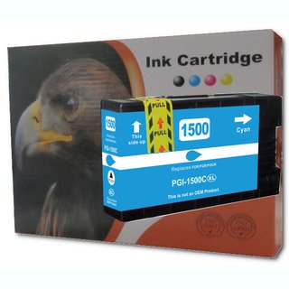 DC / D&C komp. Druckerpatronen cyan zu Canon PGI-1500 XL Canon Maxify MG 2050 2150 2155 2350 2750 2755
