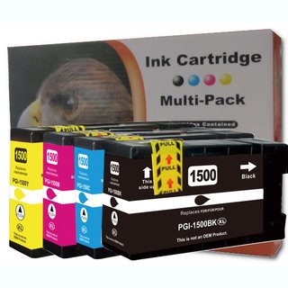 DC / D&C 4 komp. Druckerpatronen zu Canon PGI-1500 XL Canon Maxify MG 2050 2150 2155 2350 2750 2755