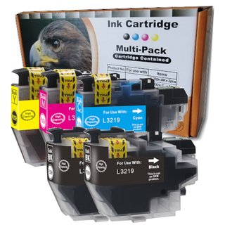 D&C 5 komp. Druckerpatronen Ersatz f&uuml;r Brother LC-3219 XL ( kein Original ) Brother MFC-J5330DW, MFC-J5335DW, MFC-J5730DW, MFC-J5930DW, MFC-J6530DW, MFC-J6930DW, MFC-J6935DW
