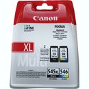2 XL Druckerpatronen Canon PG-545XL CL-546 f&uuml;r Canon...
