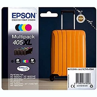 4 Druckerpatronen f&uuml;r Epson 405XL Epson WorkForce WF 3820 3825 4820 4825 4830 7830 7835 7840