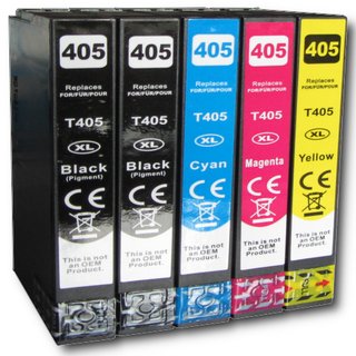 5 D&C  komp. Druckerpatronen f&uuml;r Epson 405XL Ersatz f&uuml;r Epson WorkForce WF 3820 3825 4820 4825 4830 7310 7830 7835 7840