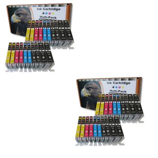 DC / D&C 40 Multipack XL Version  komp. zu Canon PGI-570 CLI-571 XL Canon MG 5750 5751 5752 5753 6850 6851 6852 6853 7750 7751 7752 7753 Canon TS 5050 5051 5053 5055 6050 6051 6052 8050 8051 8052 8053 9050 9051 mit Chip