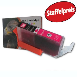 D&C / DC komp. zu Canon CLI-521M mit Chip und F&uuml;llstandsanzeige