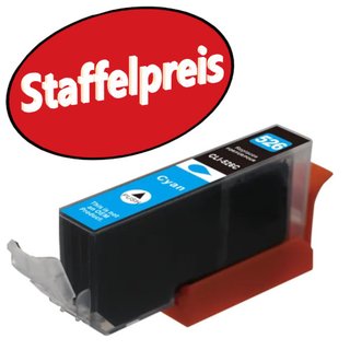 D&C kompatibel zu Canon CLI-526C mit Chip und F&uuml;llstandsanzeige