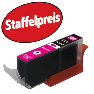 D&C kompatibel zu Canon CLI-526M mit Chip und F&uuml;llstandsanzeige